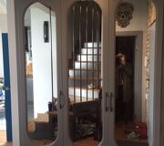 Шкаф МДФ с распашными дверями , с встроенными зеркалами